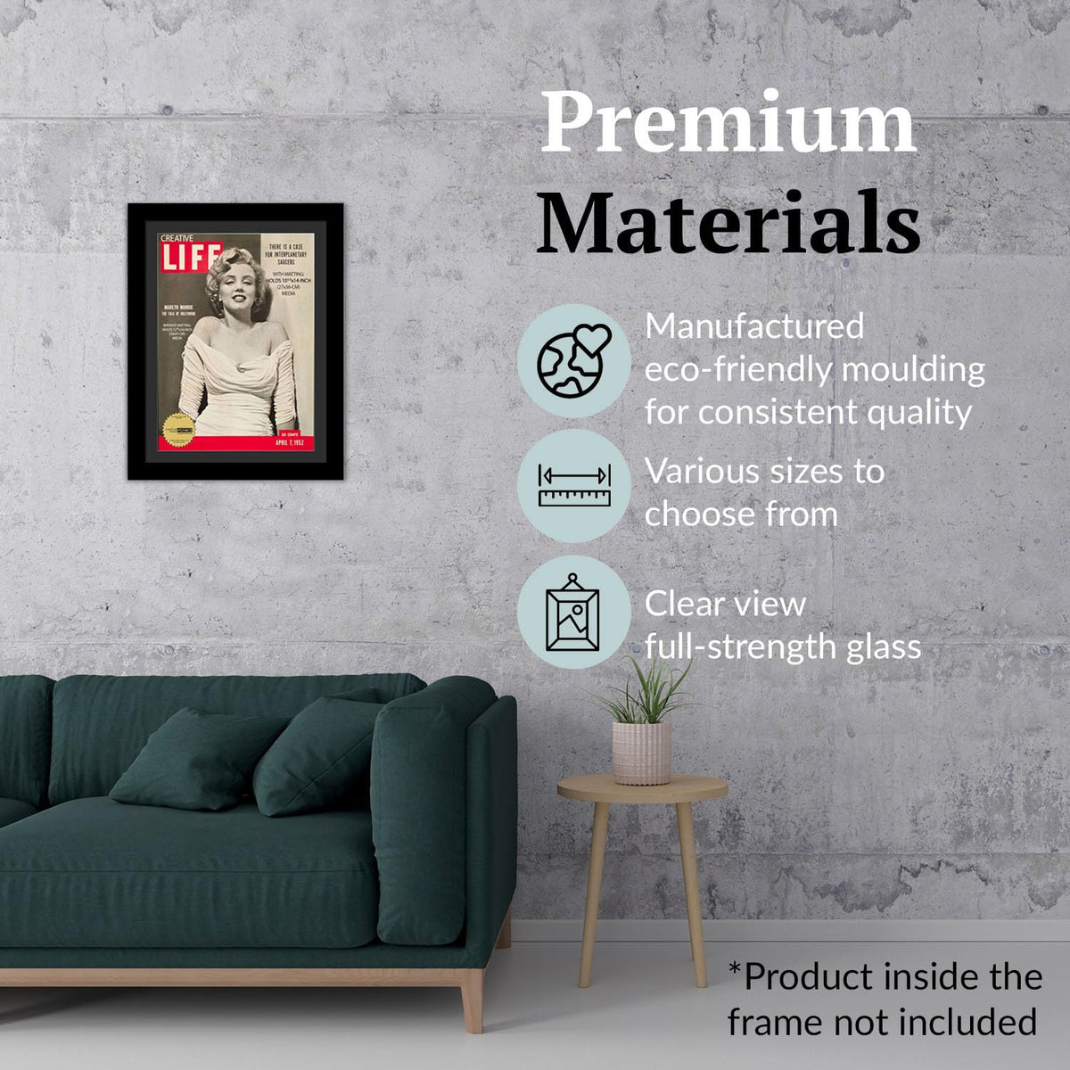 Creative Picture Frames 10.5 x 14 Magazine Frame with Full-Strength Glass, Holds Up To A 1/4" Thick