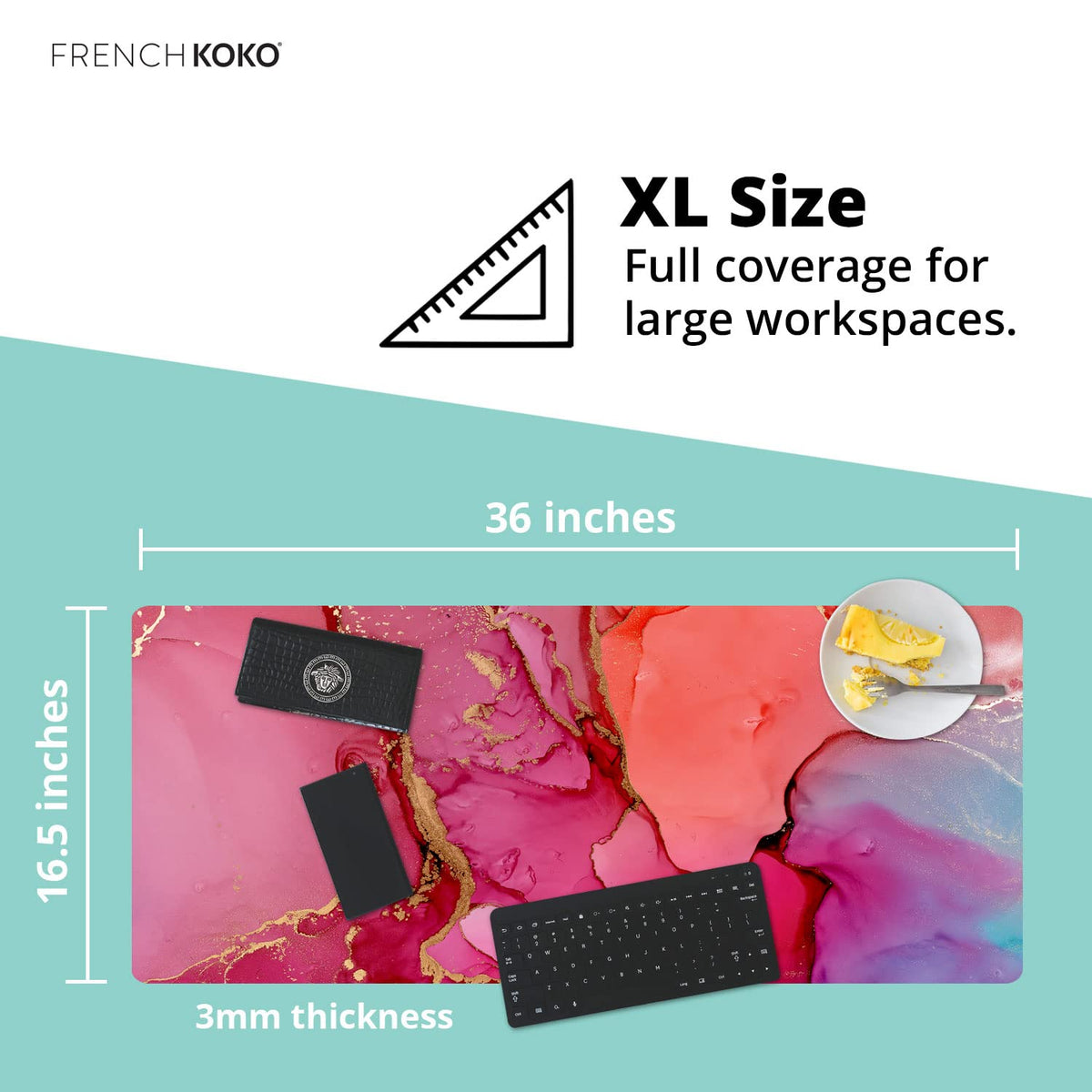 French KOKO Large Mouse Pad Desk Mat Protector Keyboard Pad Desktop Office School Decor Big