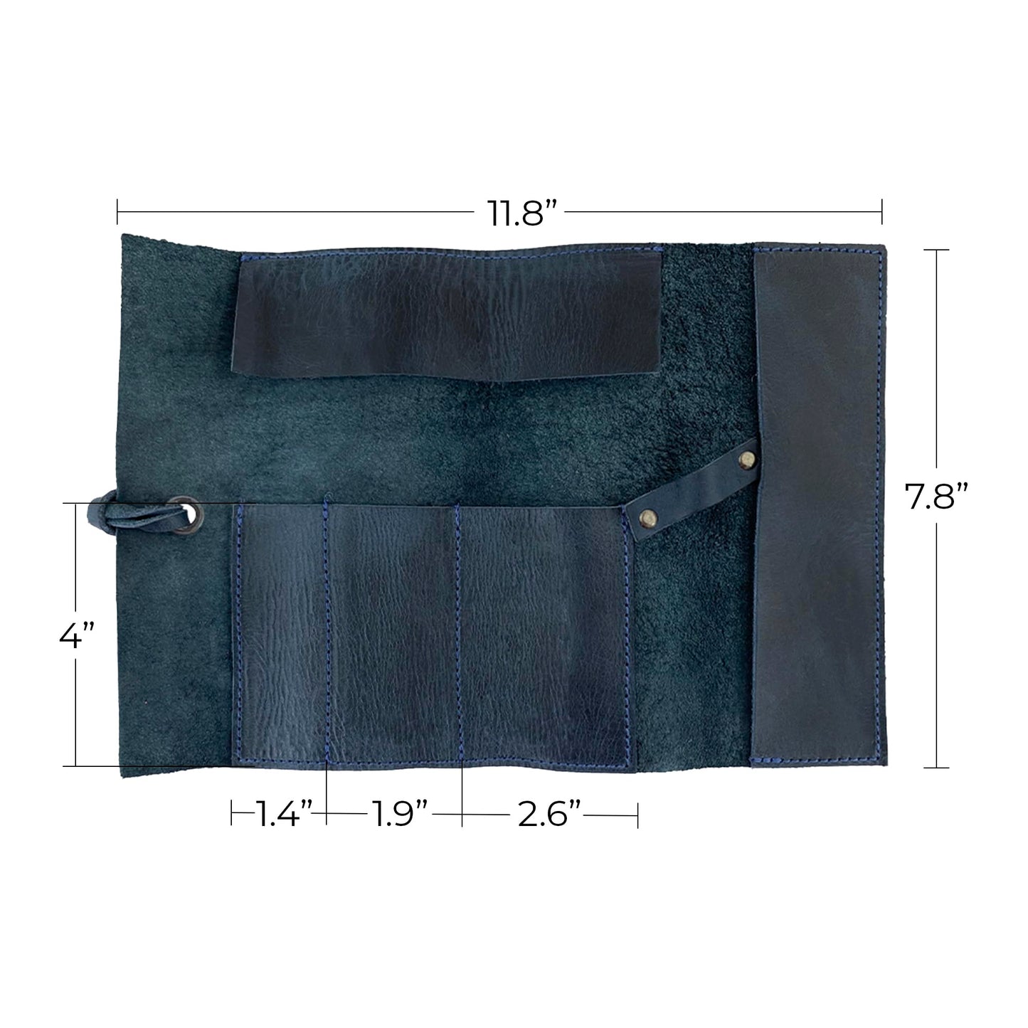 Hide & Drink, Rustic Pencil Roll Pouch, Multi-Purpose Storage Wrap for Scissors, Earphones