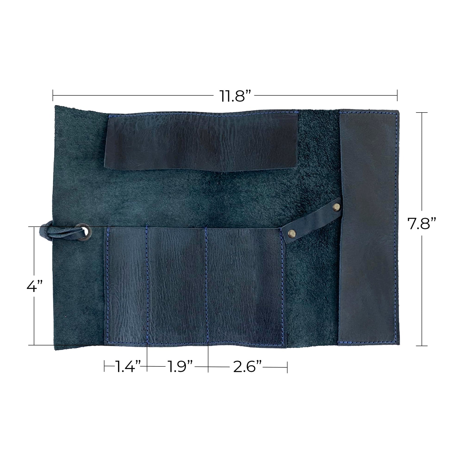 Hide & Drink, Rustic Pencil Roll Pouch, Multi-Purpose Storage Wrap for Scissors, Earphones