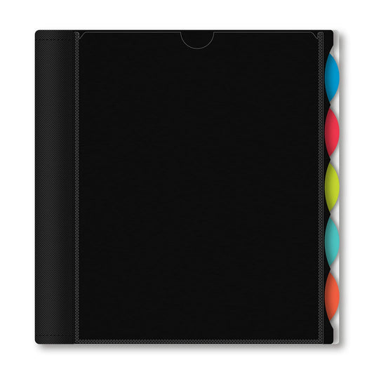 IQ+ iScholar 5-Subject Poly Cover Wirebound Notebook, College Ruled, 11 x 8.5 Inch Sheet Size, 200