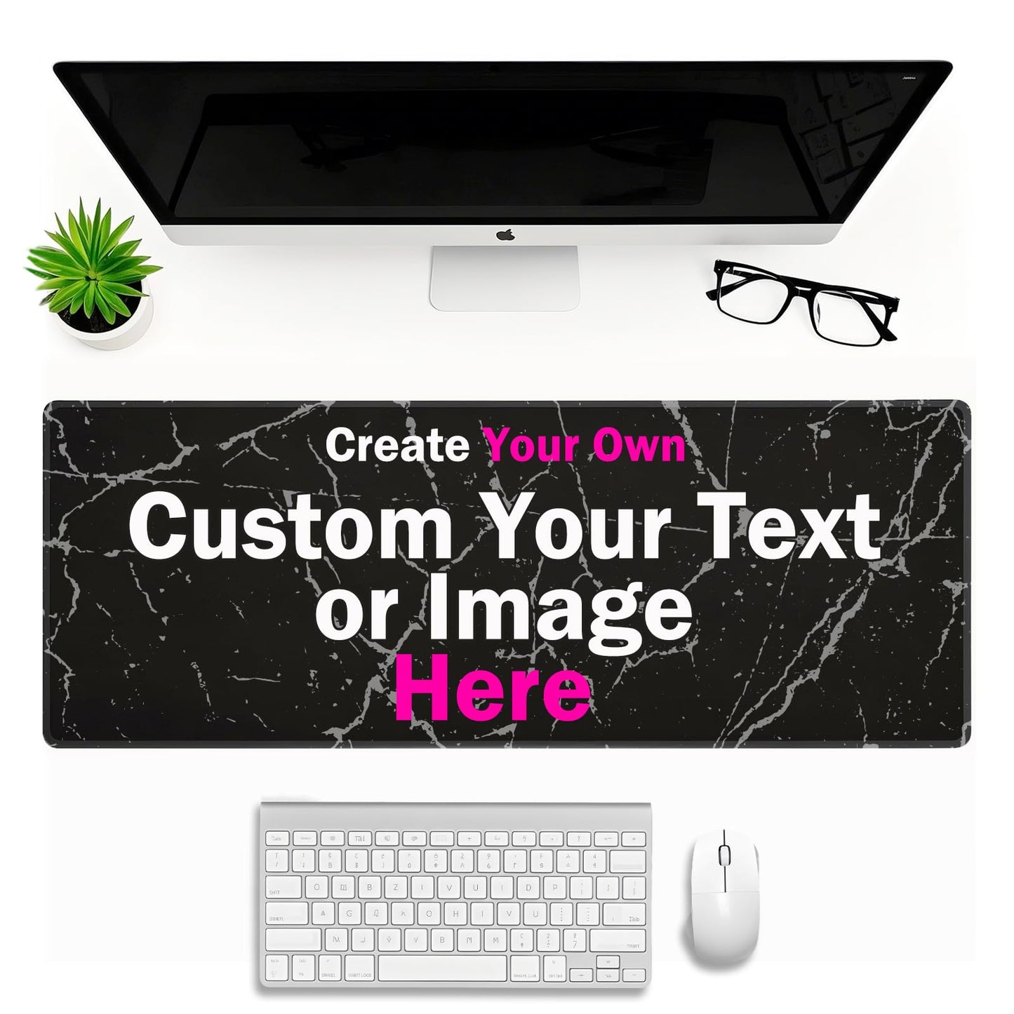 Custom Large Desk Pad Personalized Mouse Pad with Photo Picture Text Logo Customized Non-Slip Large