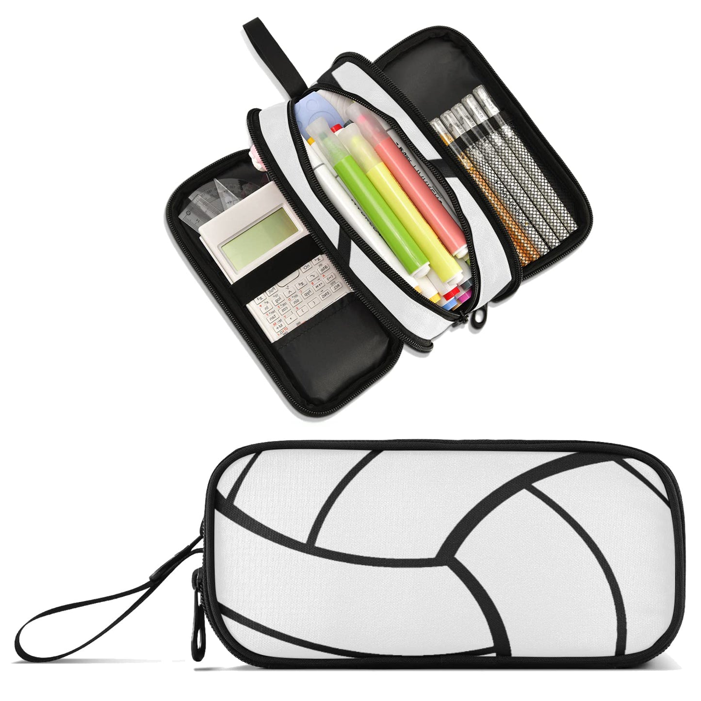 XUWU Volleyball Large Capacity Pencil Case Pencil Pouch Pen Box