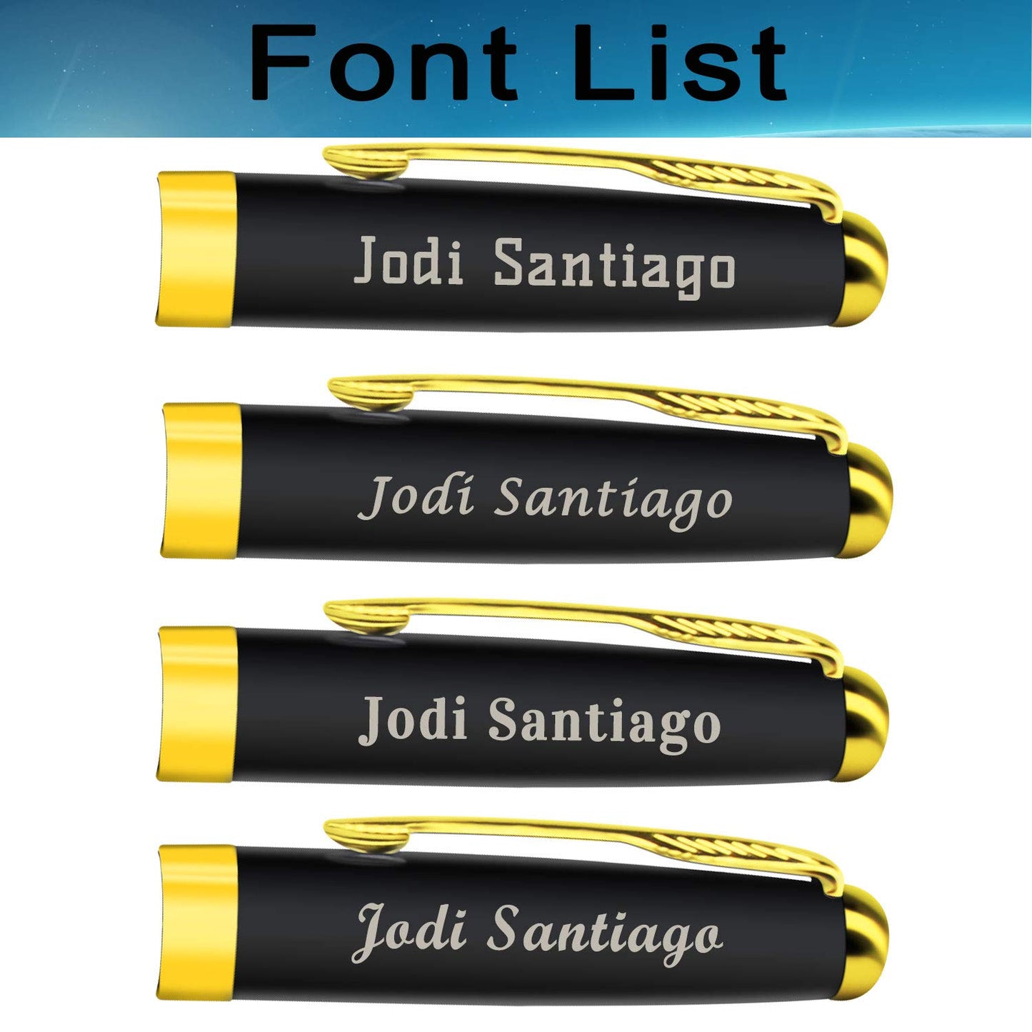 ABIsedrin Personalized Pens, Custom Engraved Pen Case for Men, Twist Action 0.7 Ballpoint Pens