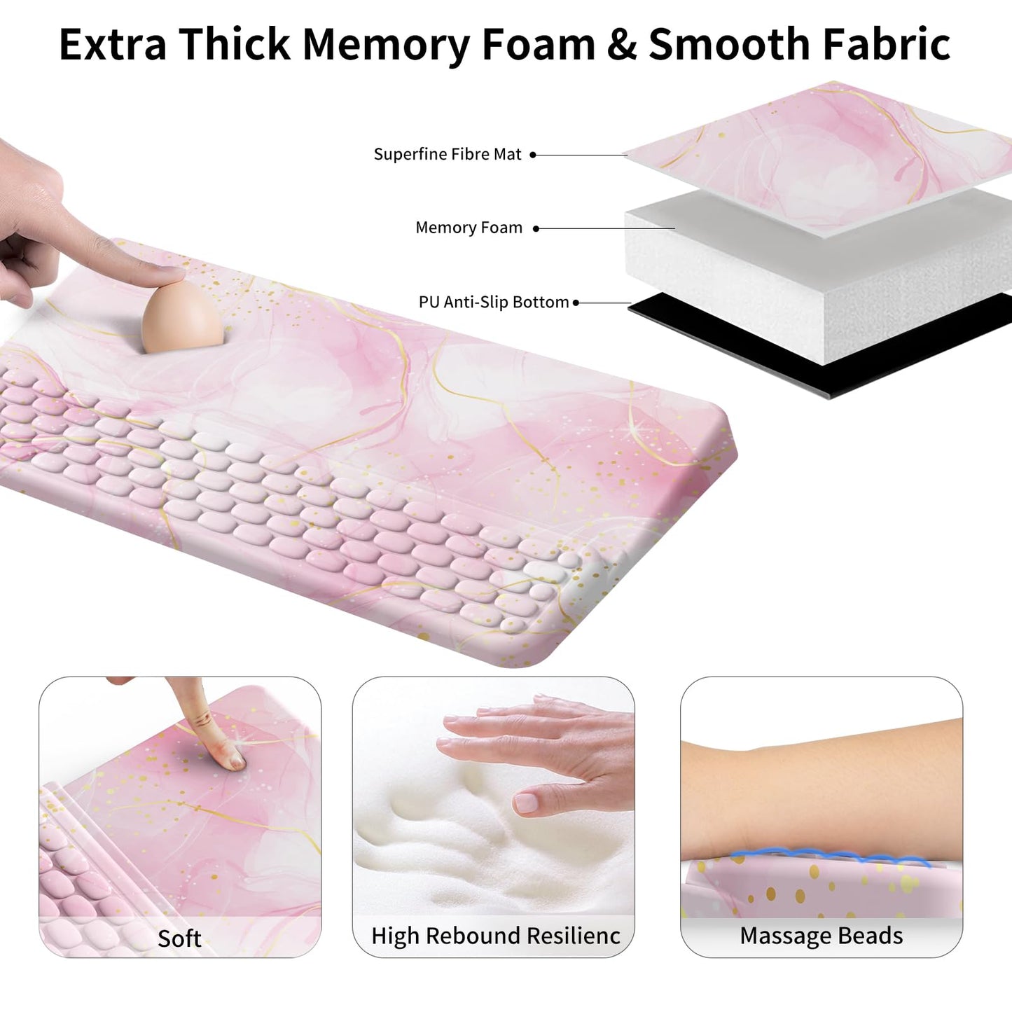 Keyboard Stand for Desktop, Keyboards Wrist Rest, Ergonomic Keyboards Holder for Easy Typing