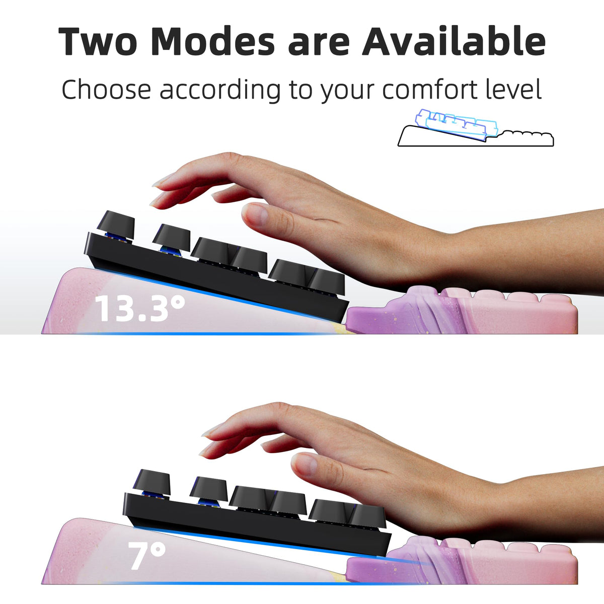Ospelelf Keyboard Wrist Rest, Comfortable Ergonomic Keyboard Stand Riser Holder for Office Home