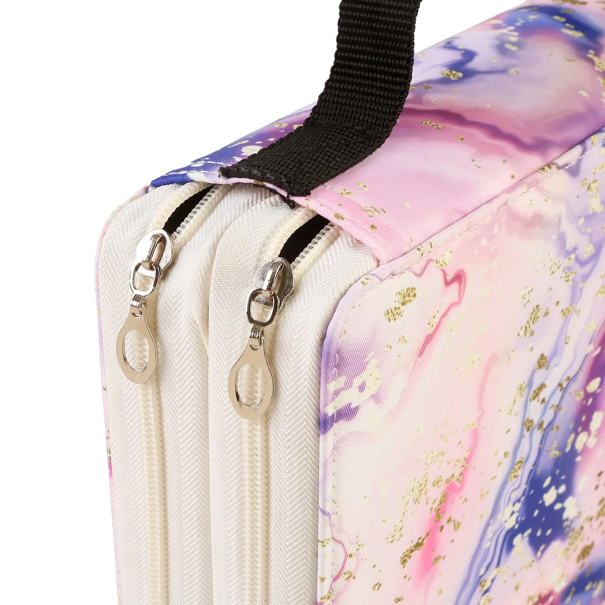 Lbxgap Marker Pen Organizer Case 68 Slots Large Capacity with Handy Wrap Portable Multilayer Holder