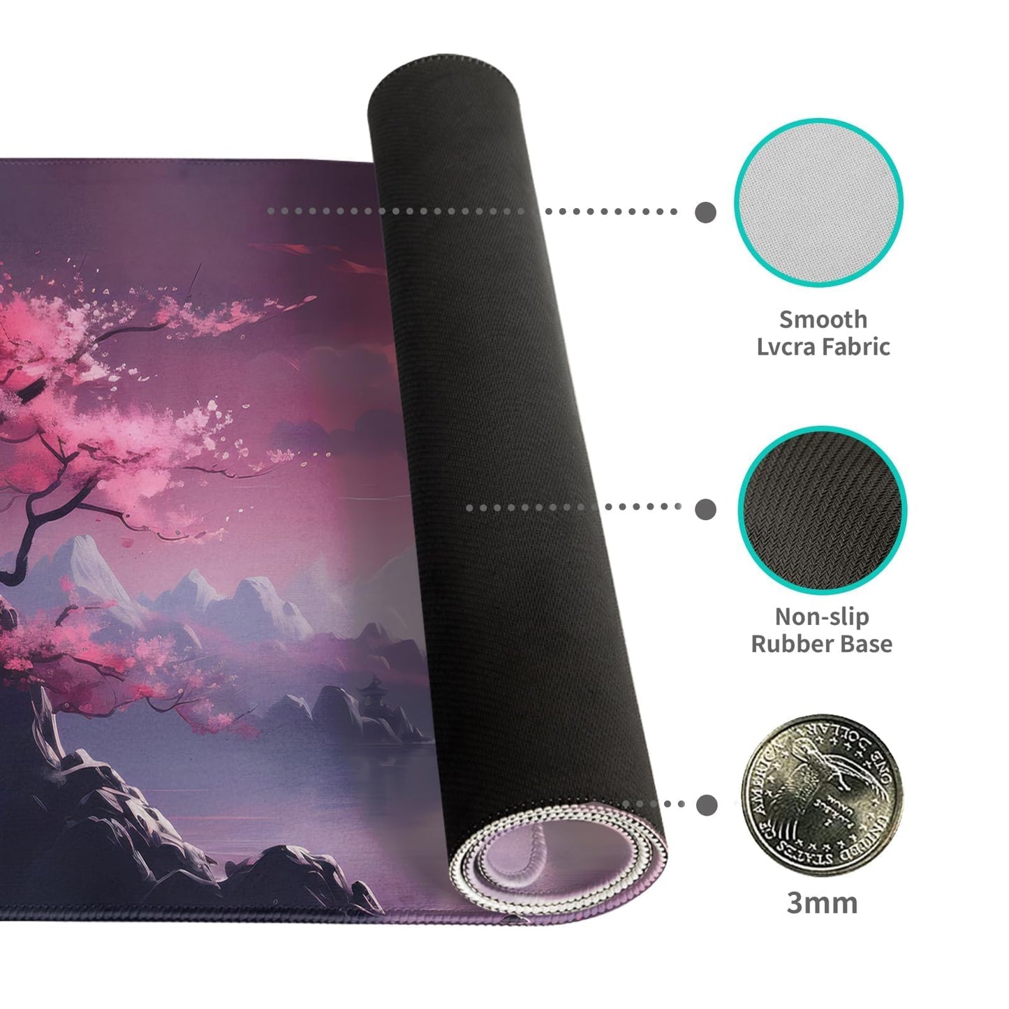 Mouse Pad Gaming Mouse Pad Desk Pad XL Large Mouse Mat Keyboard Mat Office Desk Decor