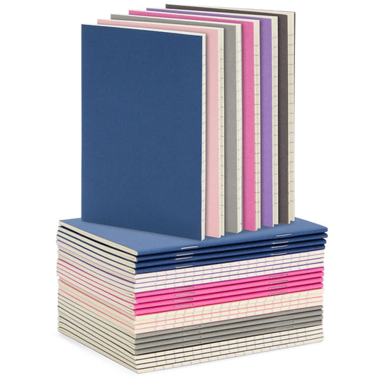 Paper Junkie 24 Pack Mini Paper Notebooks for Kids, Bulk Pocket Notepads with 48 Lined Pages for