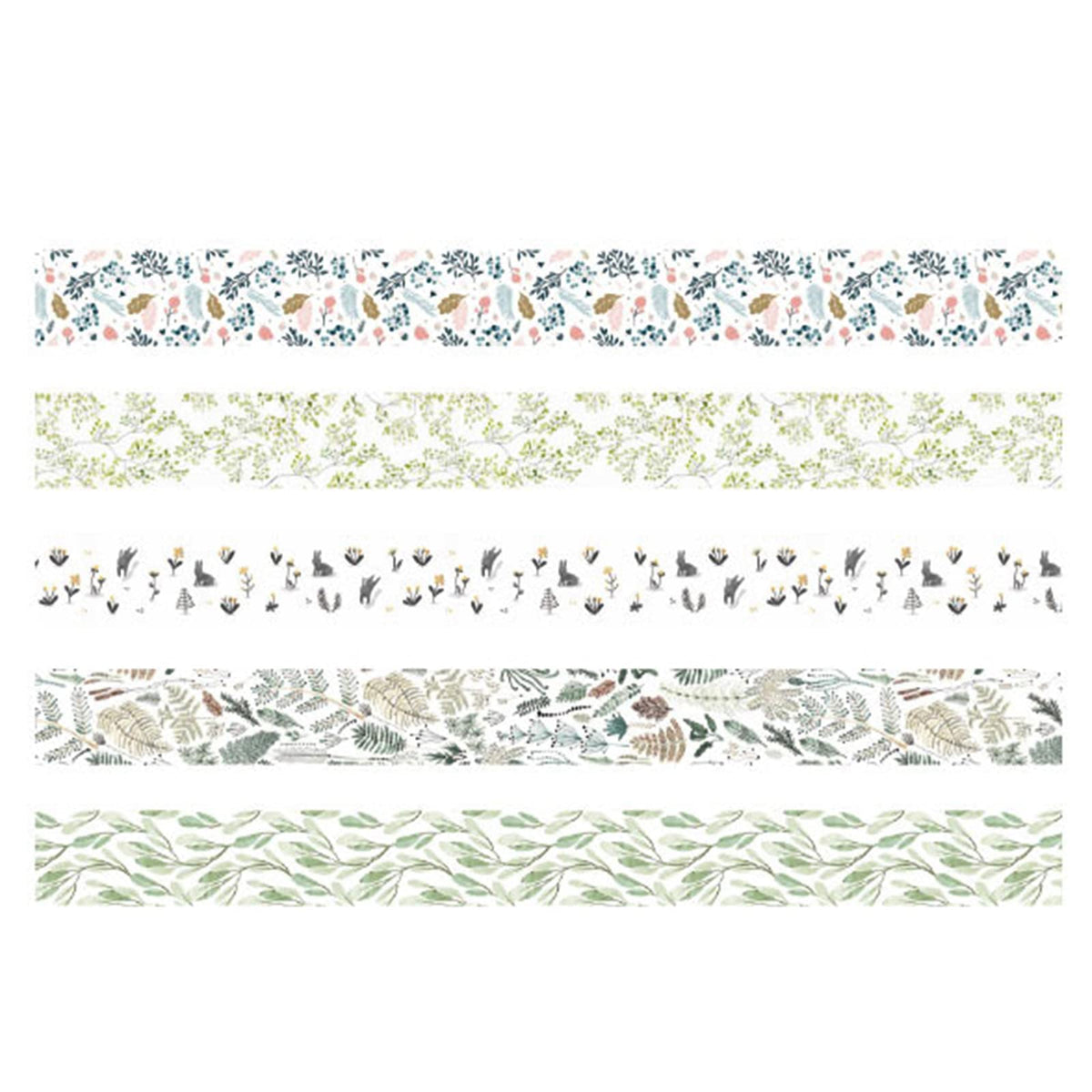 YUBX 5 Rolls Washi Tape Set Creative Basic Skinny Decorative Tapes for Arts, DIY Crafts, Bullet