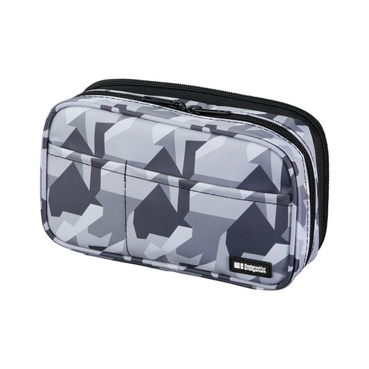 LIHIT LAB Large Capacity Double Zipper Pencil Case For School Office College, Big Capacity 6