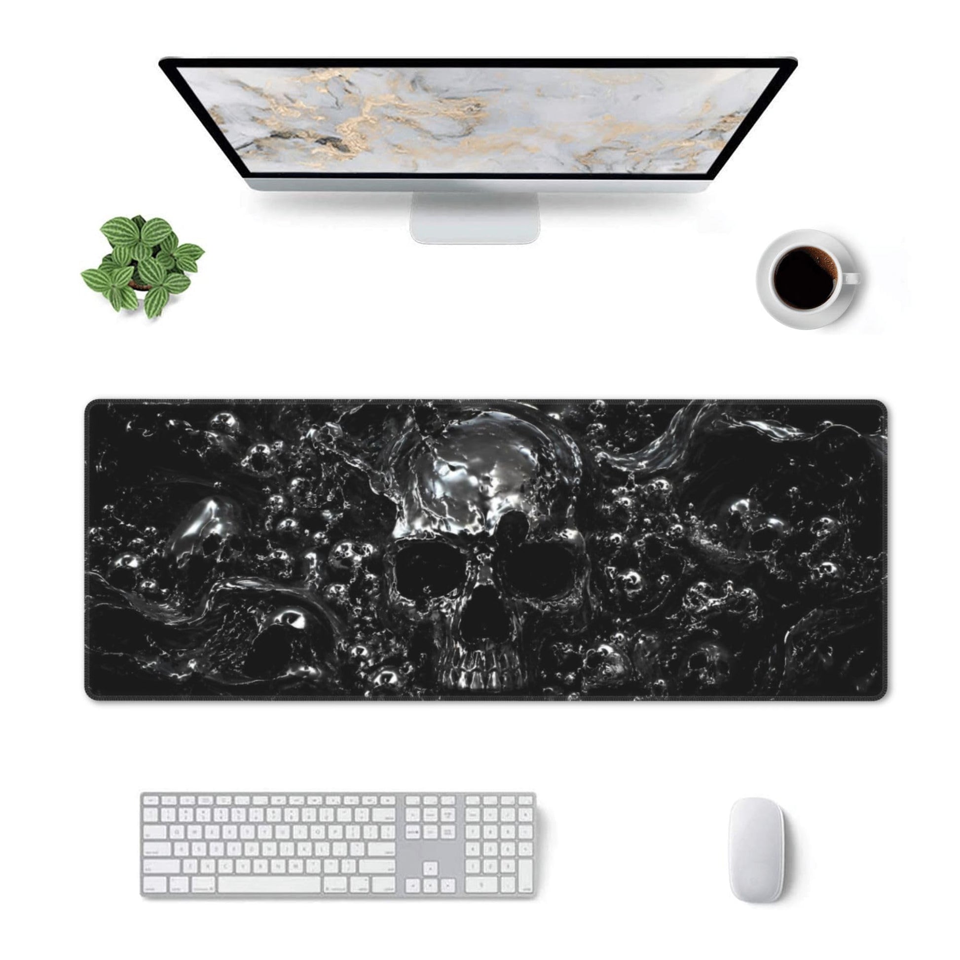 Skull Mouse Pad XL Large Mousepad Non Slip Rubber Base Desk Mat for Laptop Computer Gaming 31.5" X