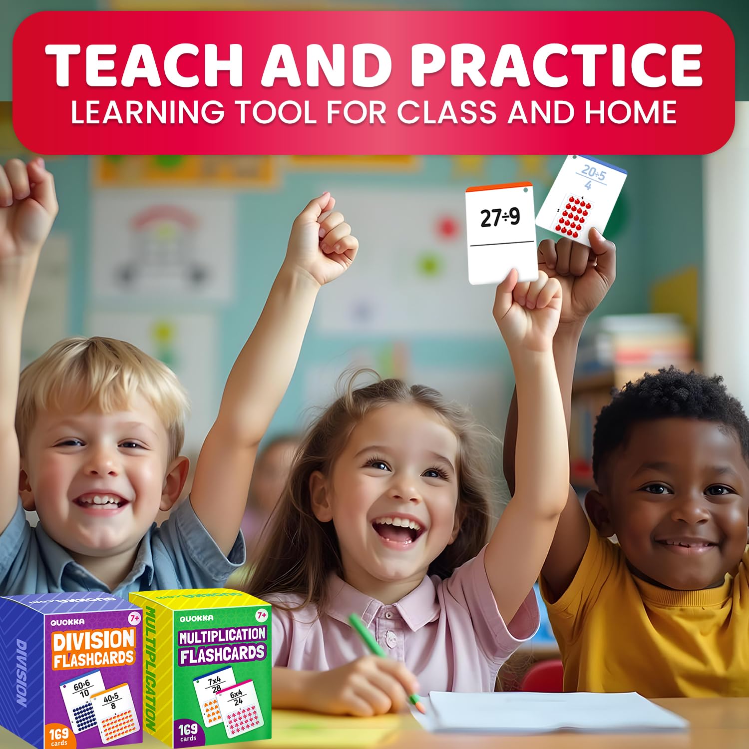 Math Flash Cards for Kids Ages 4-8 - Math Games 1st to 3rd Grade
