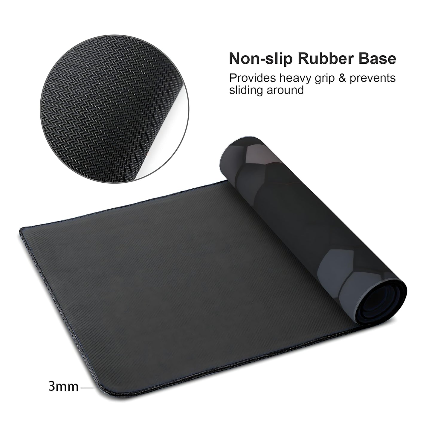 Hexagon Honeycomb Large Mouse Pad,Gaming Keyboard Desk Pad,Extended Mouse Mat Non-Slip Rubber Base