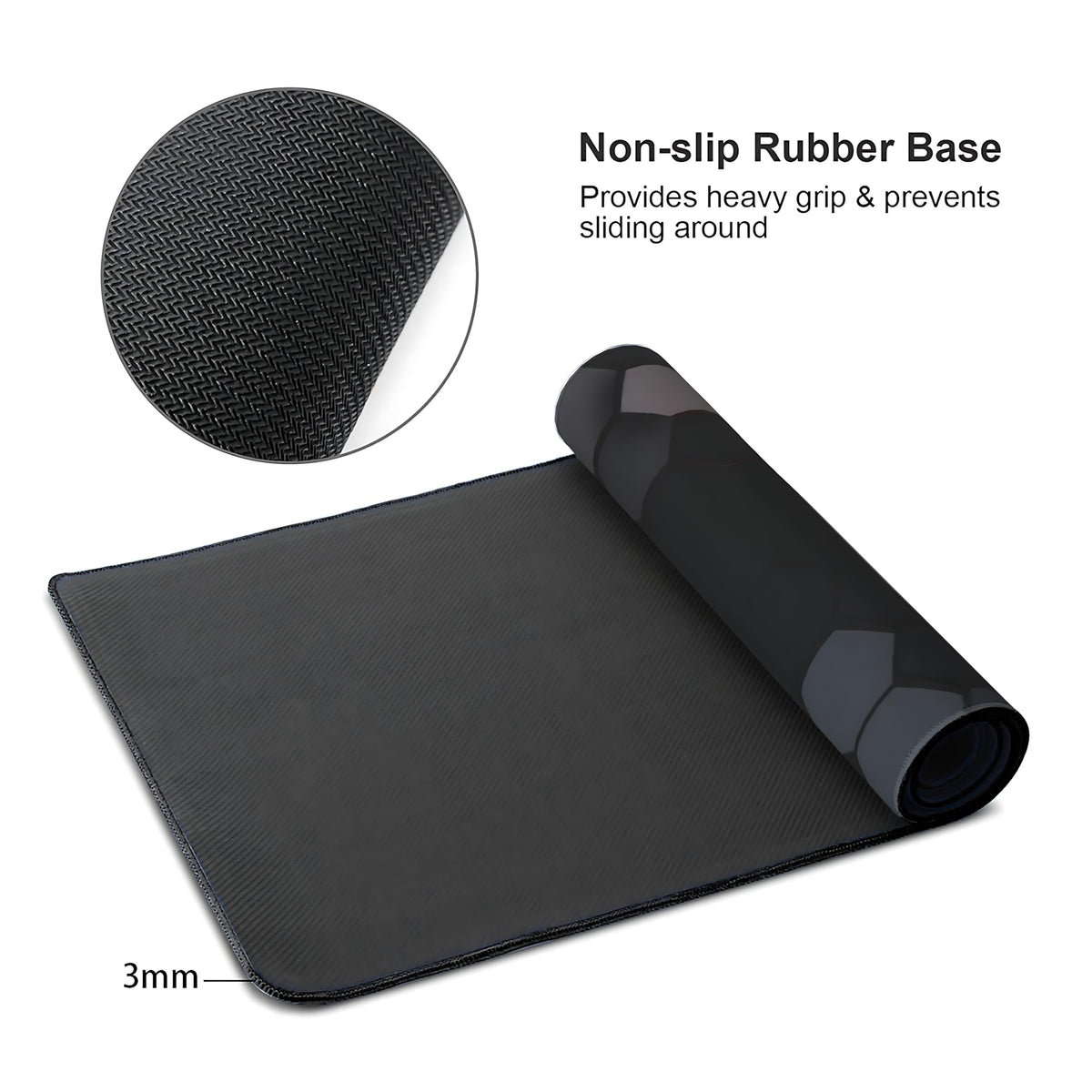 Hexagon Honeycomb Large Mouse Pad,Gaming Keyboard Desk Pad,Extended Mouse Mat Non-Slip Rubber Base