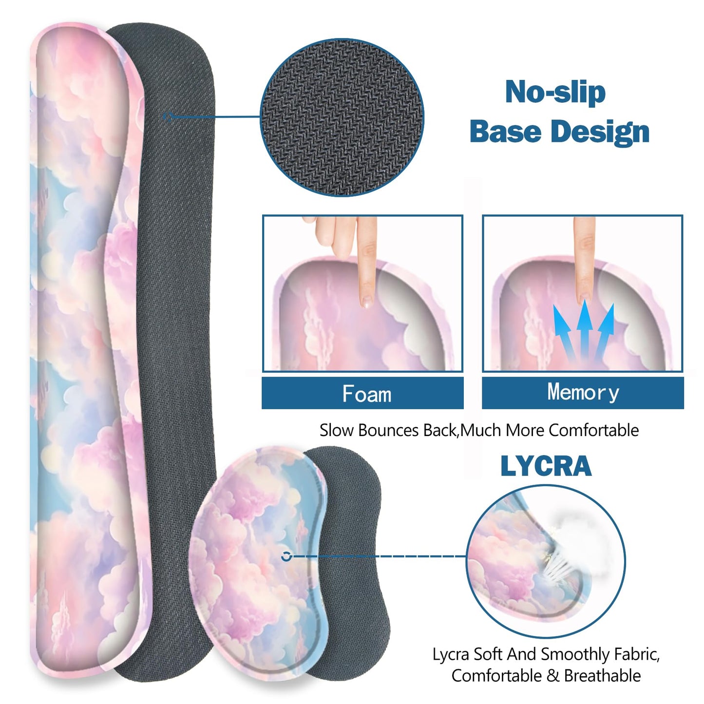 ToLuLu Large Mouse Pad Desk Pad, Wrist Rest Desk Mat for Keyboard and Mouse