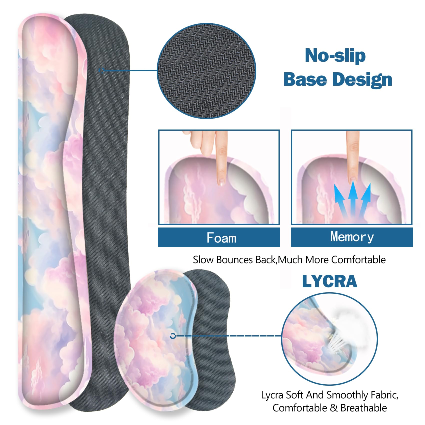 ToLuLu Large Mouse Pad Desk Pad, Wrist Rest Desk Mat for Keyboard and Mouse