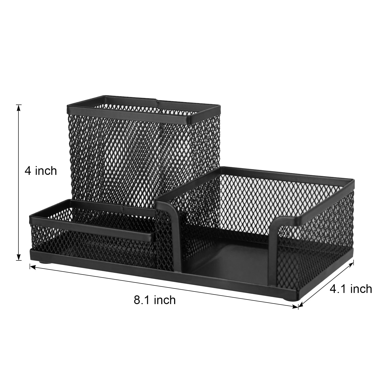 Comix 2 Packs Mesh Pen Holder, Desk Organizer for Home Office, Black