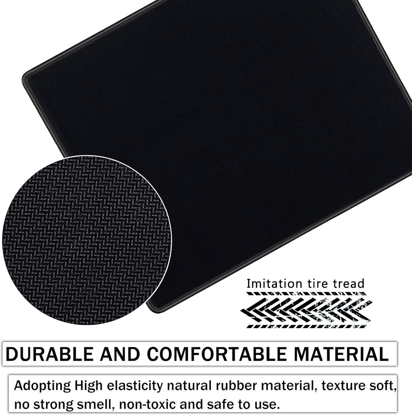 SaiTech IT 12 Pack Waterproof Mouse Pad, 8.66x7.1 inch, Black