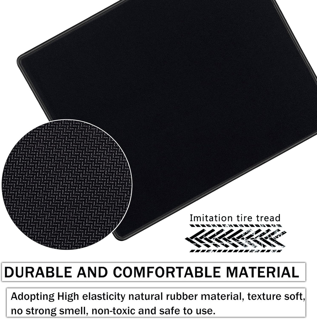 SaiTech IT 12 Pack Waterproof Mouse Pad, 8.66x7.1 inch, Black