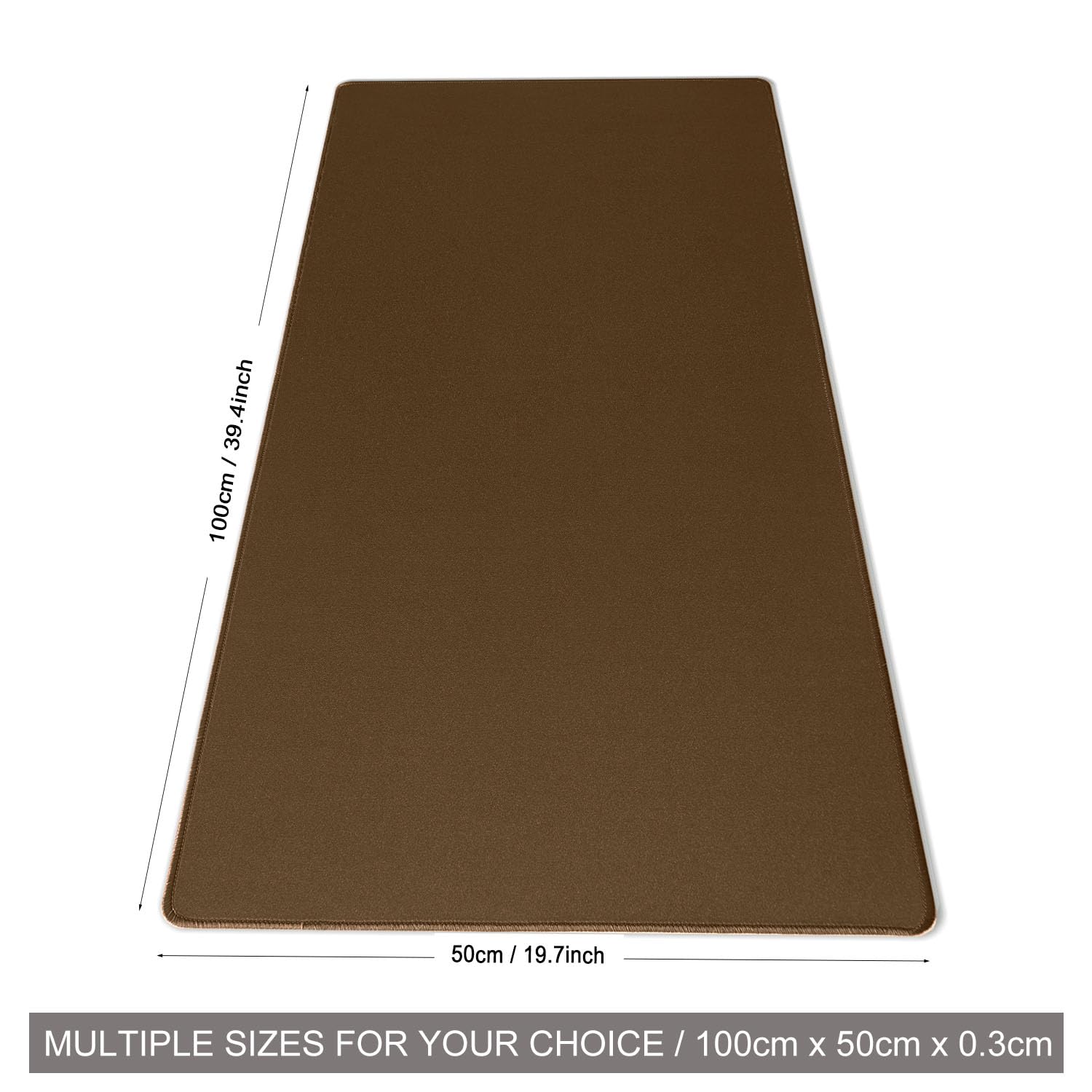 DOBAOJIA Mouse Pad Brown, Mouse and Keyboard Combo Pad XXXXL 39.4” x 19.7”