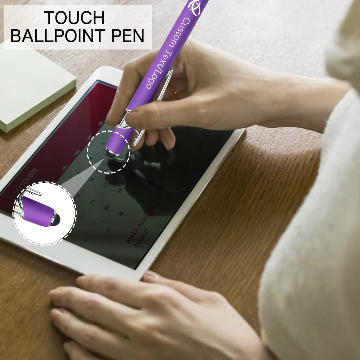 Xsersao 30PCS Personalized Custom Pens with Name Logo Engraved Pen Bulk Customized Ballpoint Pens