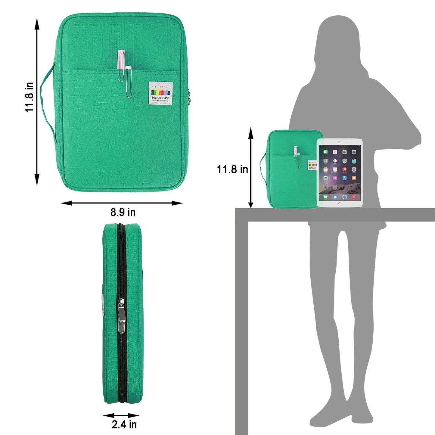 YOUSHARES 166 Slots Colored Pencil Case, 110 Slots Gel Pens fo Coloring Case Organizer, Handy