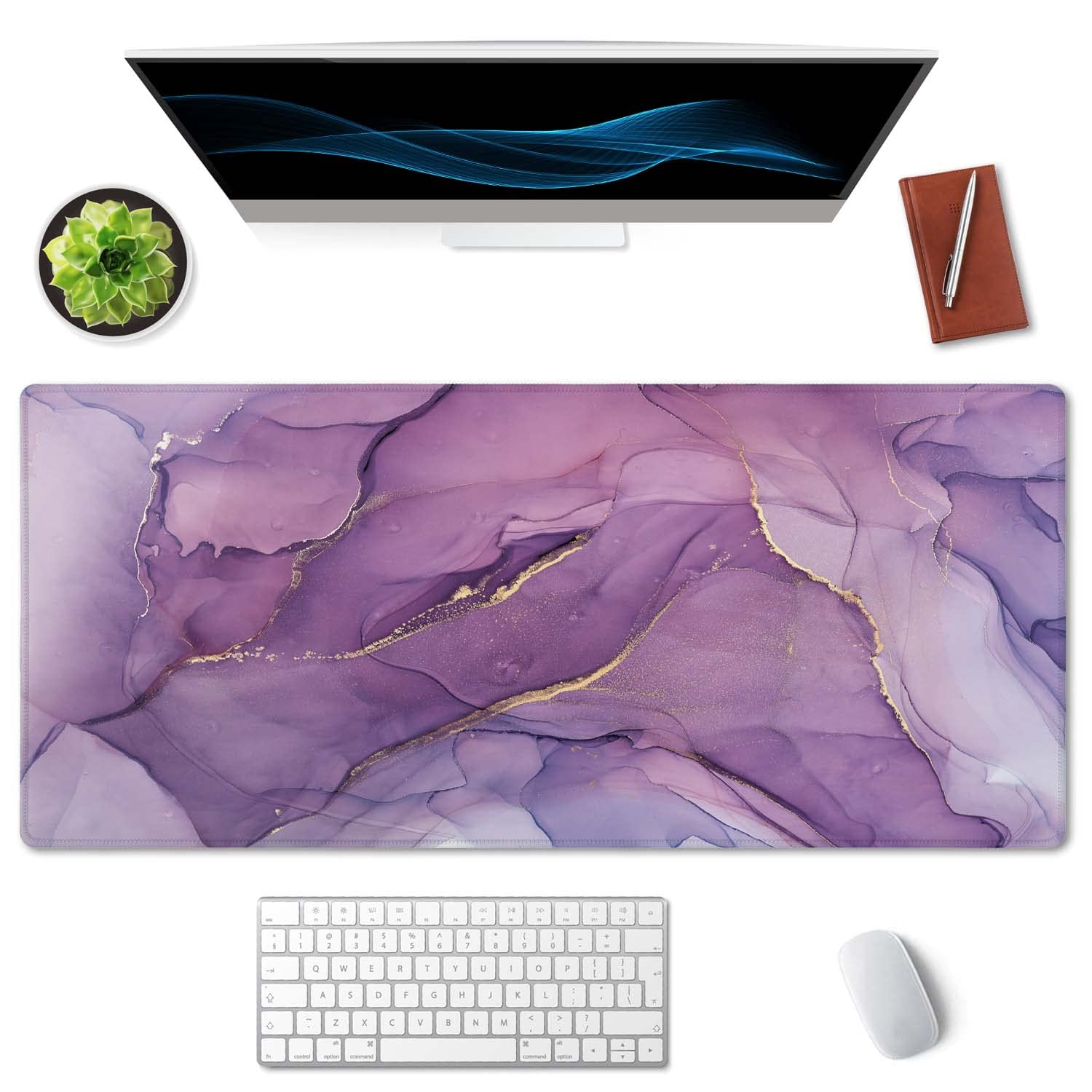 SSOIU Extended Gaming Mouse Pad Mat Large Desk Mat Non Slip Rubber Base Computer Desktop Laptop