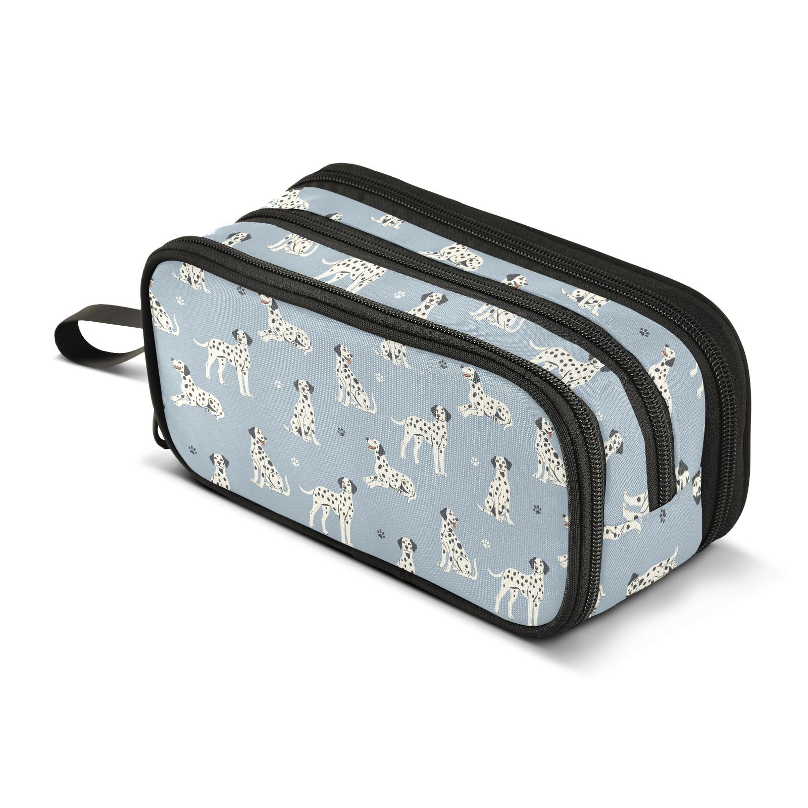 Sletend Pencil Case Dalmatian Dogs 3 Compartments Pencil Pouch