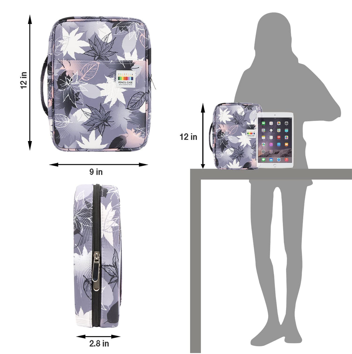 YOUSHARES Big Capacity Colored Pencil Case - 220 Slots large Pen Case Organizer with Multilayer