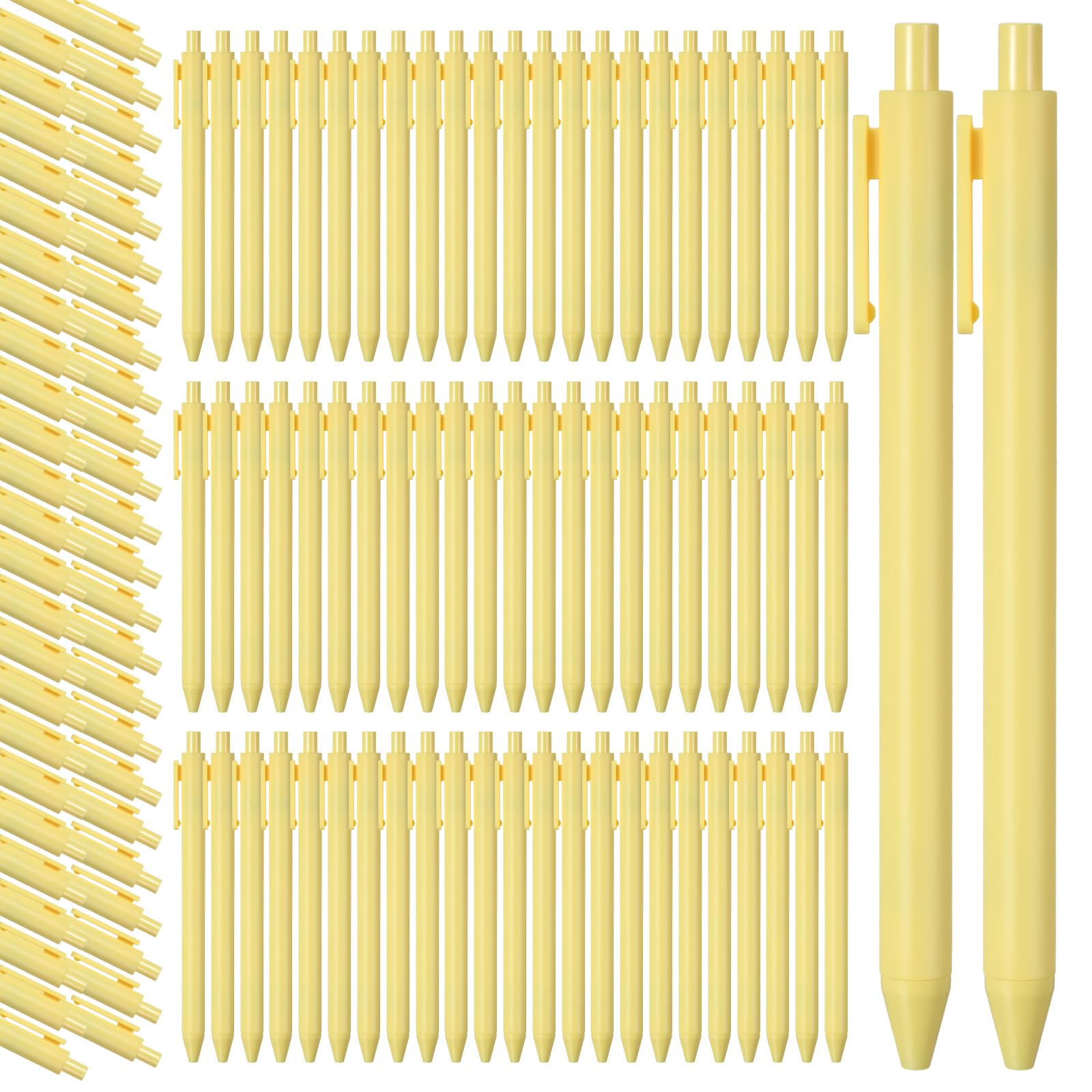 Teling 100 Pcs Ballpoint Pens Retractable Comfortable Cute Stylish Writing Pens in Medium Point 1.0