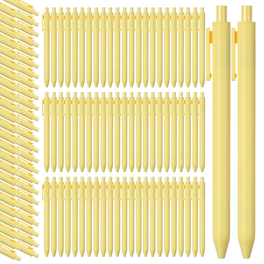 Teling 100 Pcs Ballpoint Pens Retractable Comfortable Cute Stylish Writing Pens in Medium Point 1.0