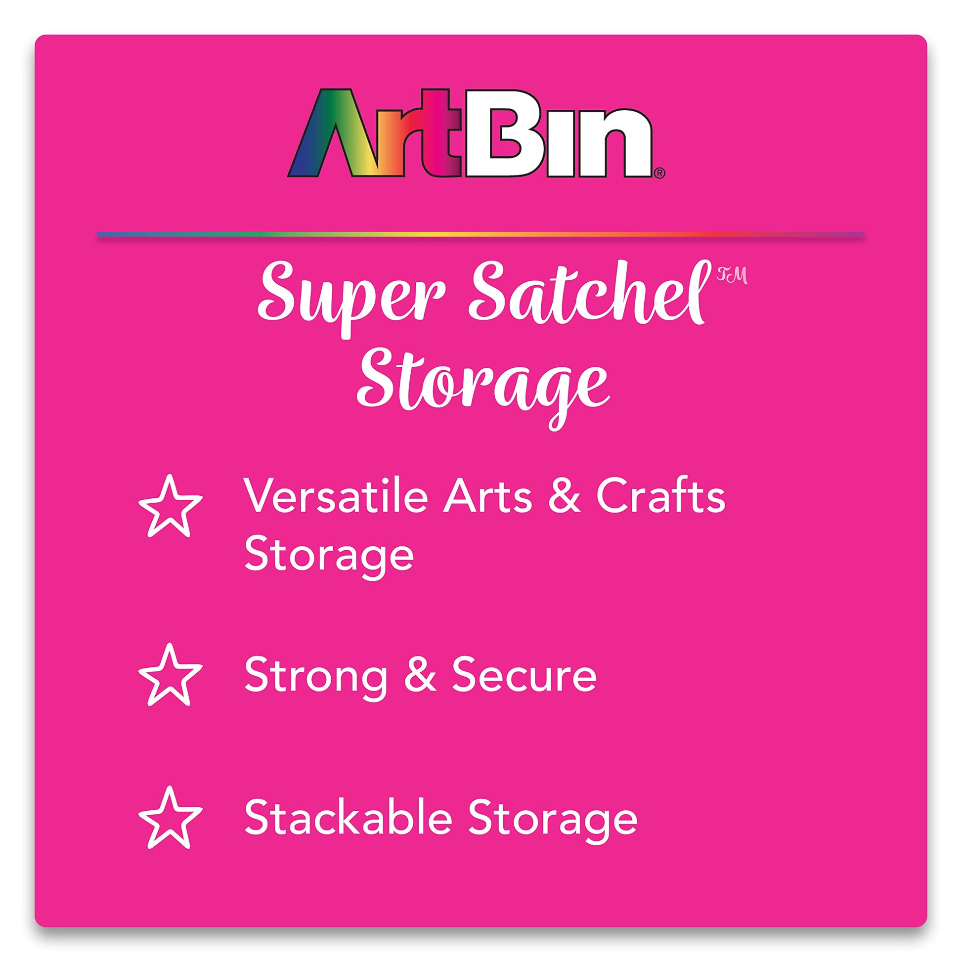 ArtBin 9100AB Super Satchel Slim 1 Open Compartment, Art & Craft Organizer, [1] Plastic Storage