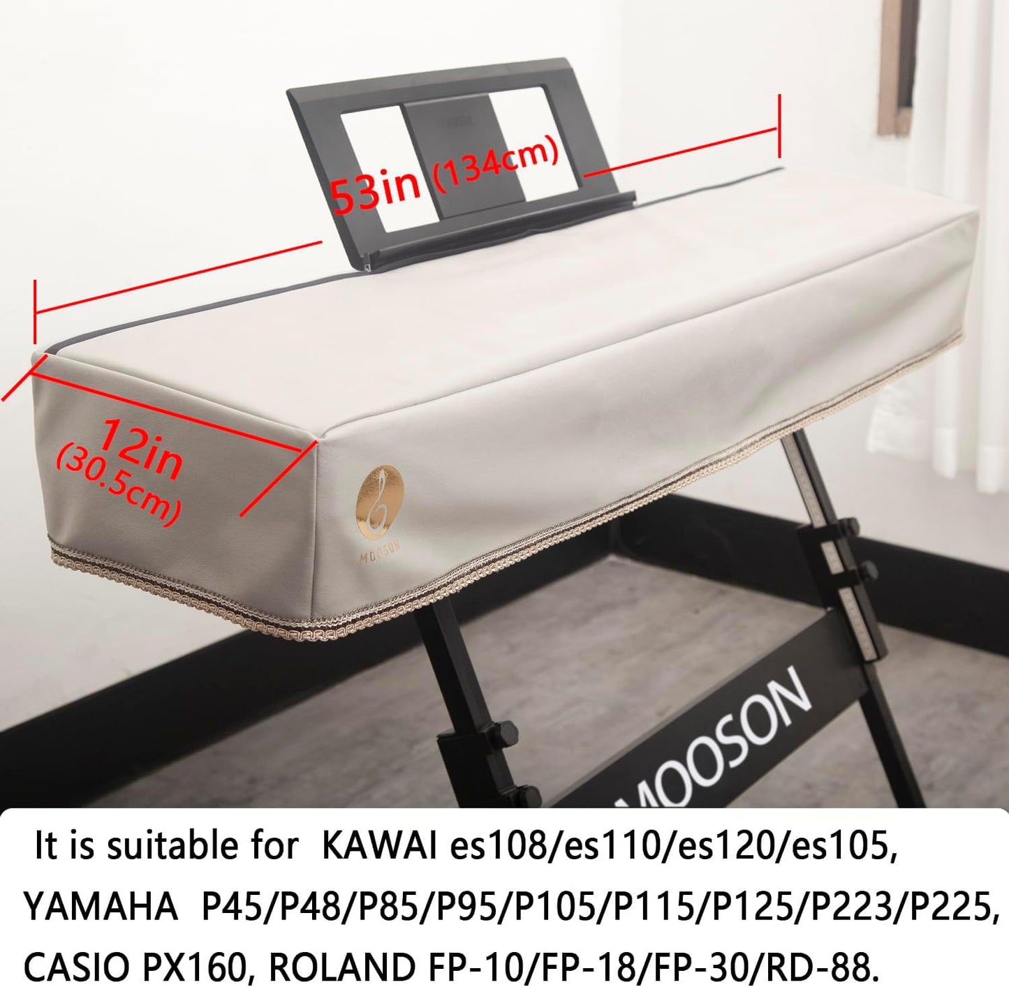 Mooson Keyboard Piano Cover Digital Piano Dust Covers Luxury Soft and Premium Surface Thickening