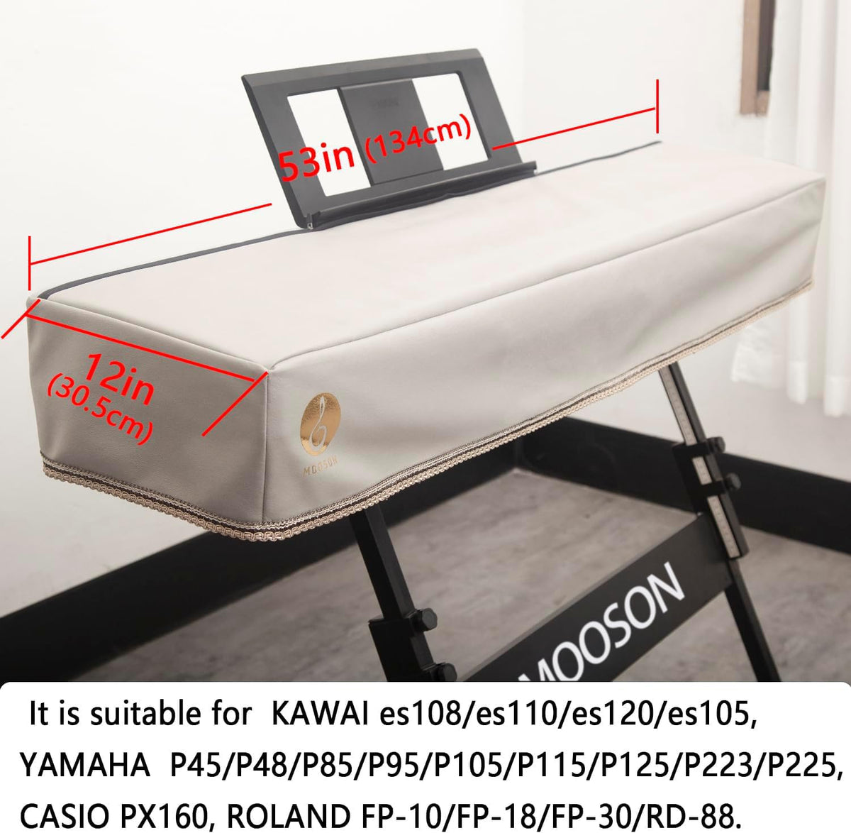 Mooson Keyboard Piano Cover Digital Piano Dust Covers Luxury Soft and Premium Surface Thickening