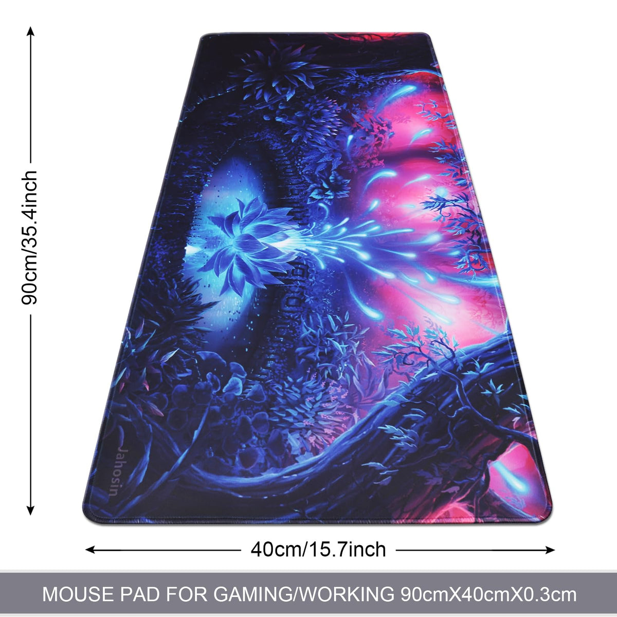 Jahosin Large Gaming Mouse Pad with Stitched Edges,[35.4x15.7In] Extended Mouse Pad with Non-Slip