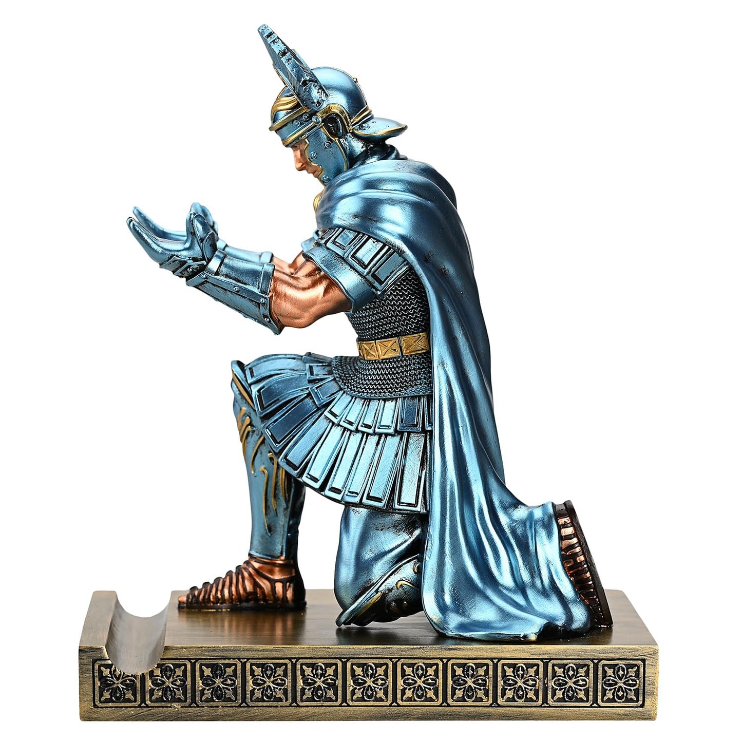 HDMbigmi Centurion Cloak Warrior Pen Holder Phone Stand for Desktop Blue