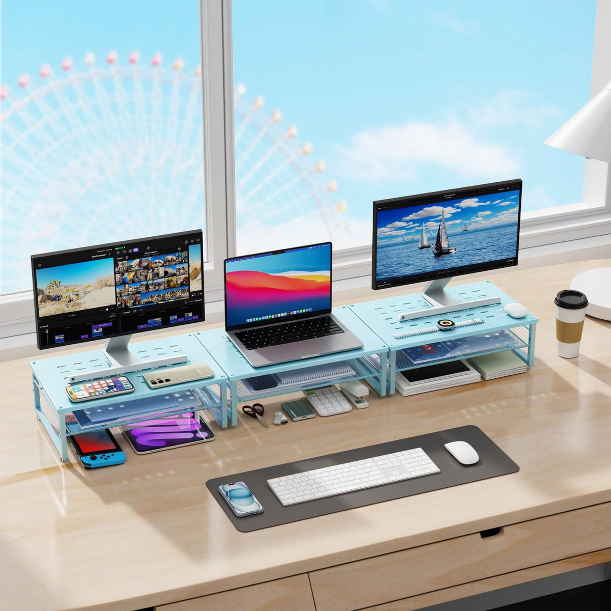 gianotter 2-Tier Metal Monitor Stand Riser