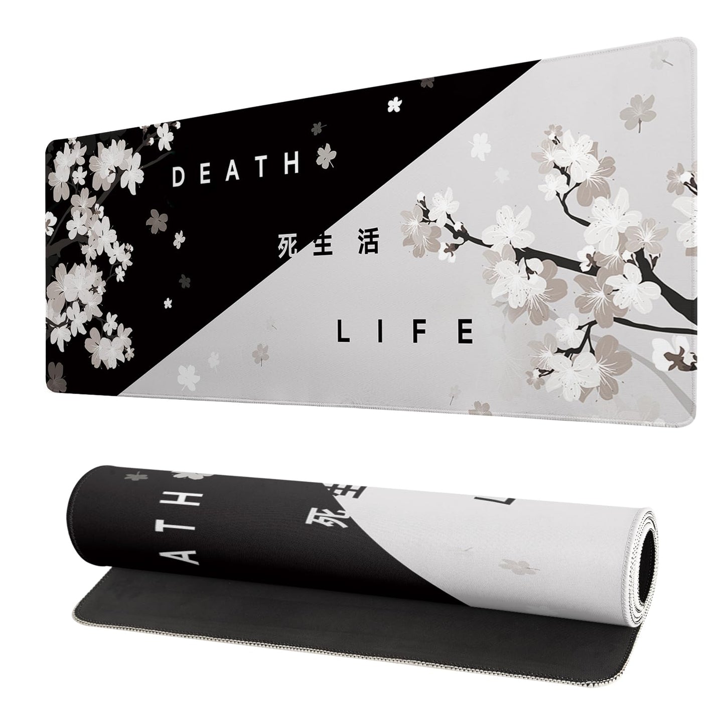 Extended Gaming Mouse Pad, Large Gaming Mouse Waterproof with Stitched Edges, Non-Slip Desktop Pad