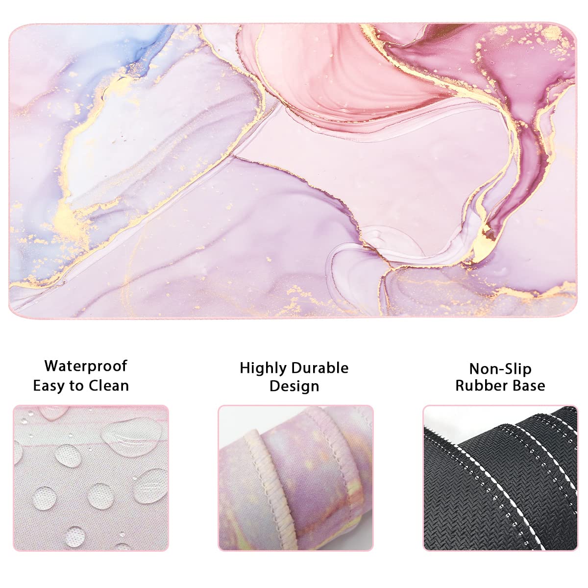 Keyboard Mouse Pad Set, Extended Mouse Pad+Keyboard Wrist Rest Support, Memory Foam Ergonomic Easy