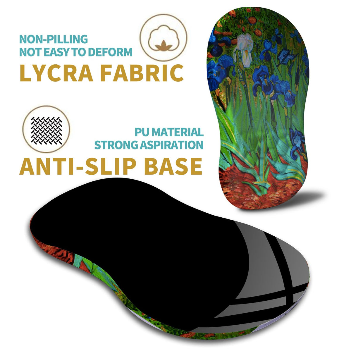 Hokafenle Ergonomic Mouse Pad Wrist Support with Massage Design, Wrist Rest Pain Relief Mousepad