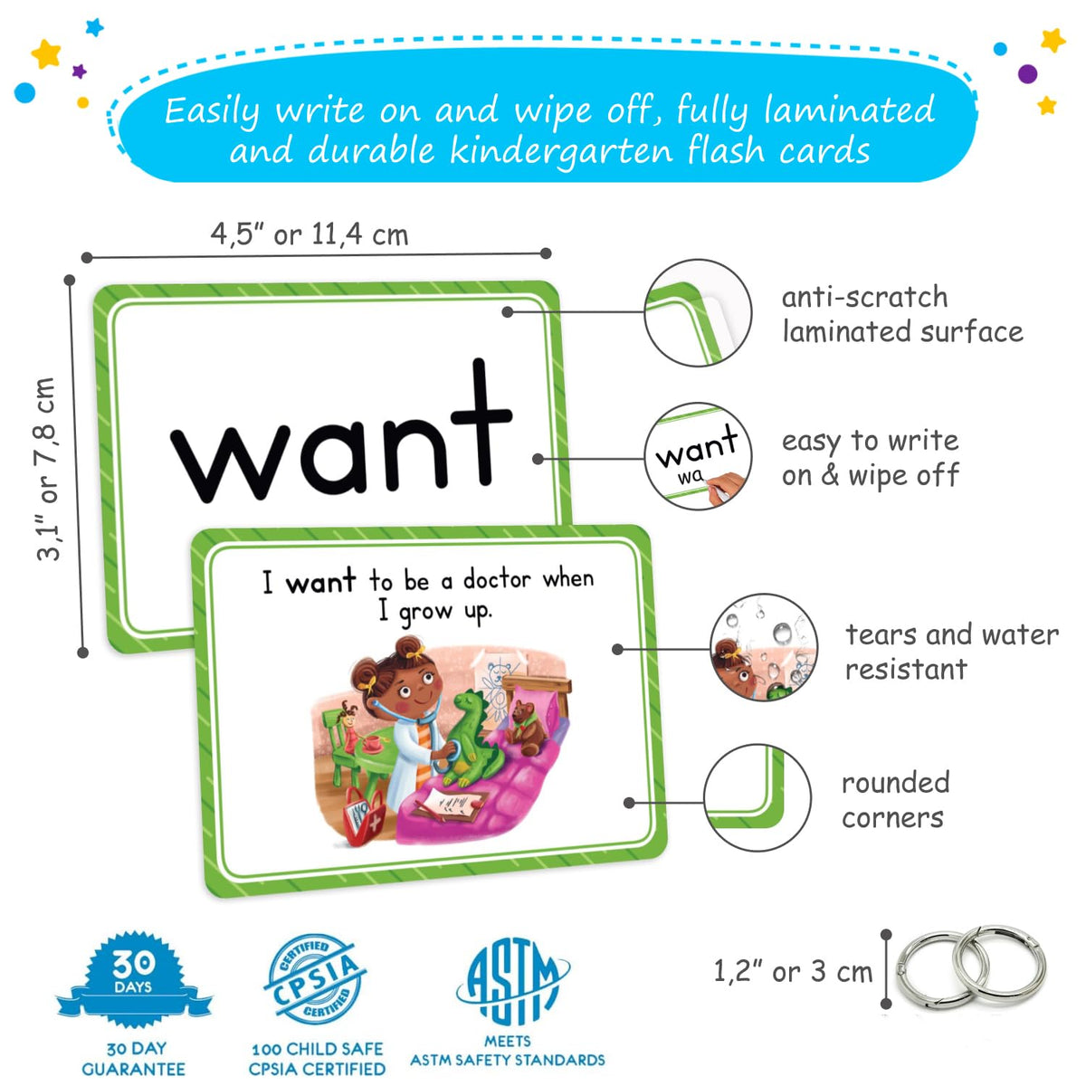 250 Dolch Sight Words Flash Cards for Kindergarten & Pre-K – Simply Magic