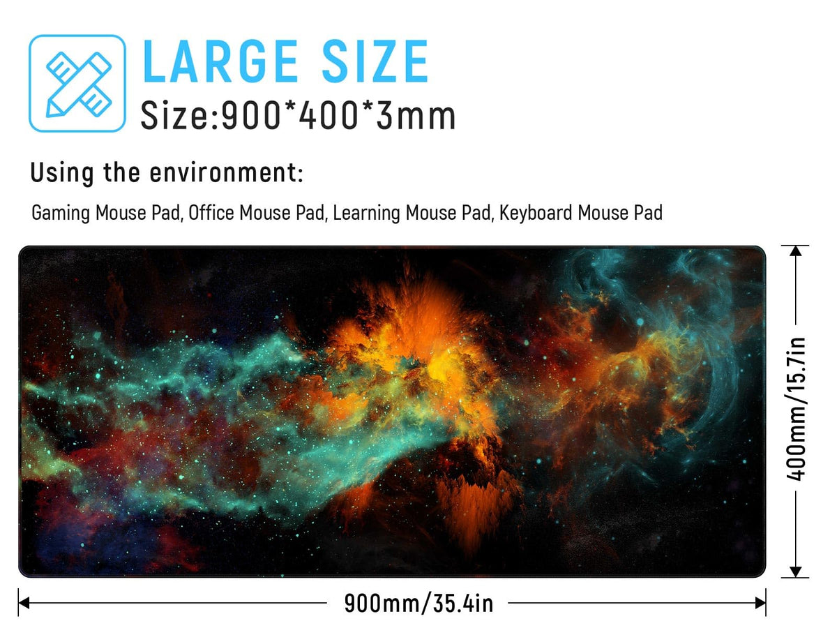 JIALONG Gaming Mouse Pad Desk Mouse Mat Large Size 35.4 x15.7inches Comfortable XXL Mousepad for