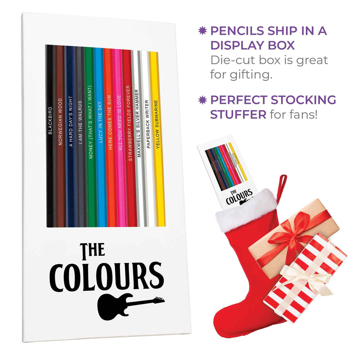 Pun Labs Timeless Music Art Set, 12 Pencils with 10 Fun Coloring Pages