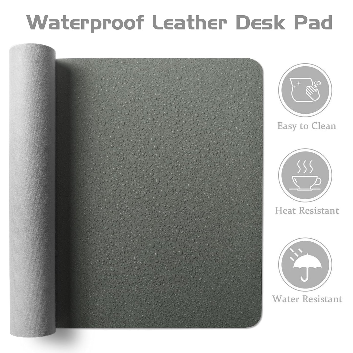 Aothia Leather Desk Pad Protector, Office Desk Mat, Large Mouse Pad, Laptop Desk Pad, Non-Slip PU