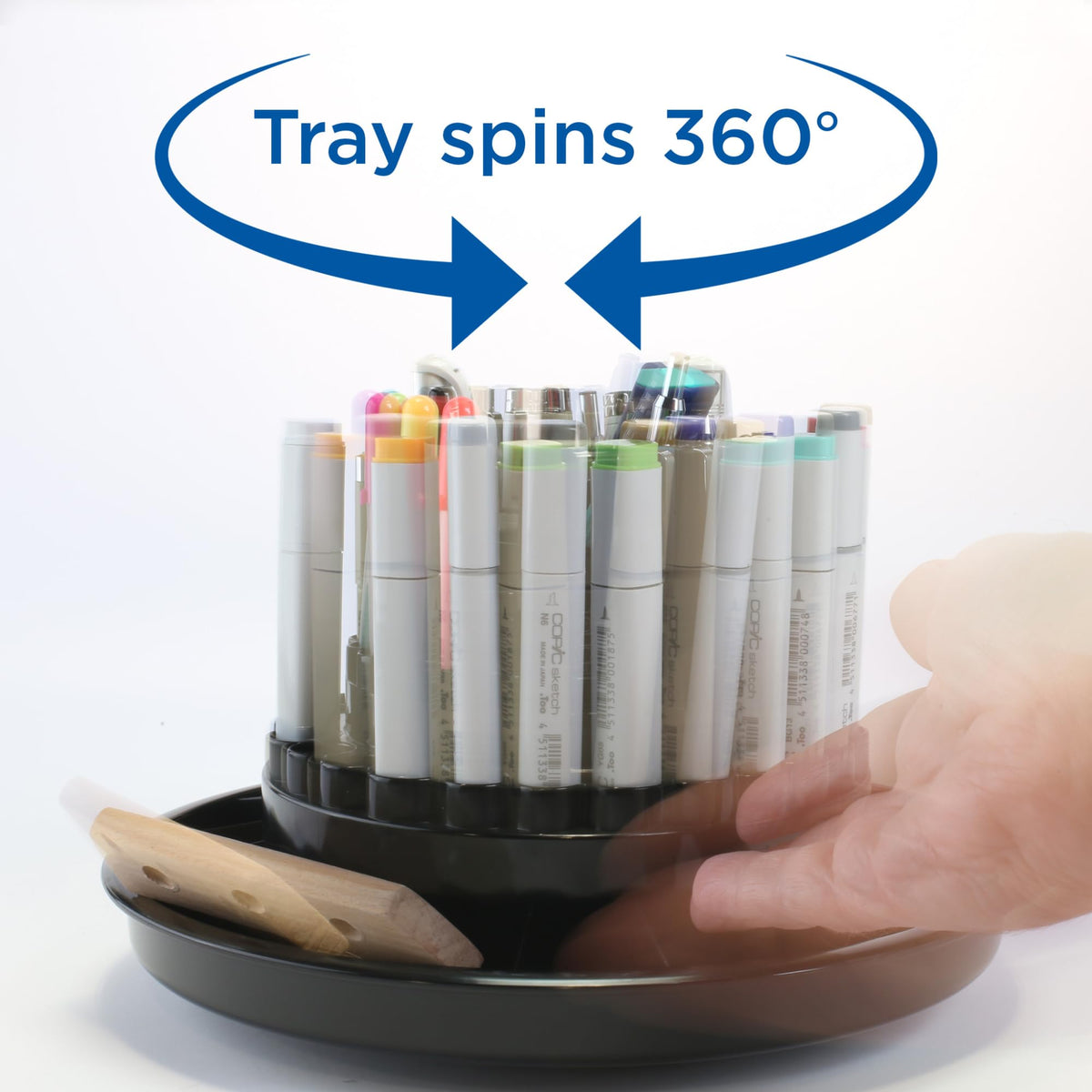 ALVIN, Spin-O-Tray, 9893-1, Rotating Desktop Receptacle, Art, Drafting, and Design Storage Tool