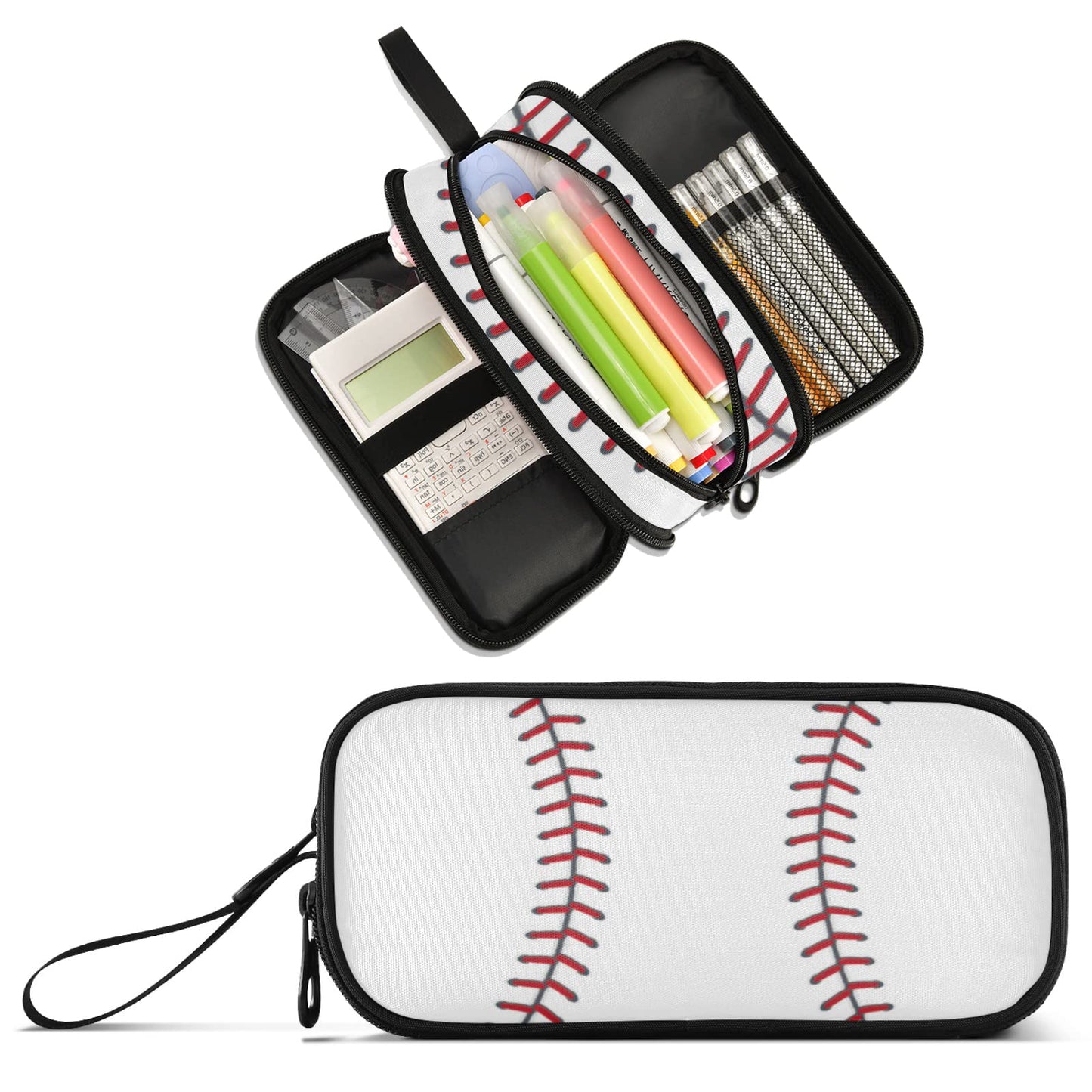XUWU Ball Lace Baseball Large Capacity Pencil Case Pencil Pouch Pen Box