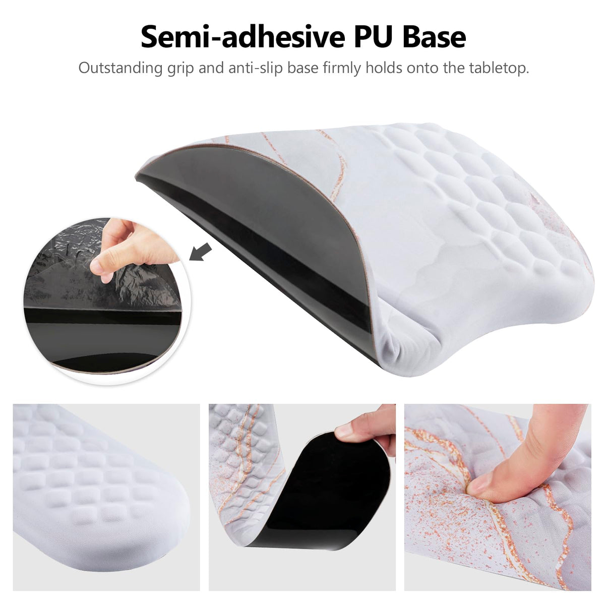 Laokiiy Ergonomic Mouse Pad & Keyboard Wrist Rest Set, Memory Foam