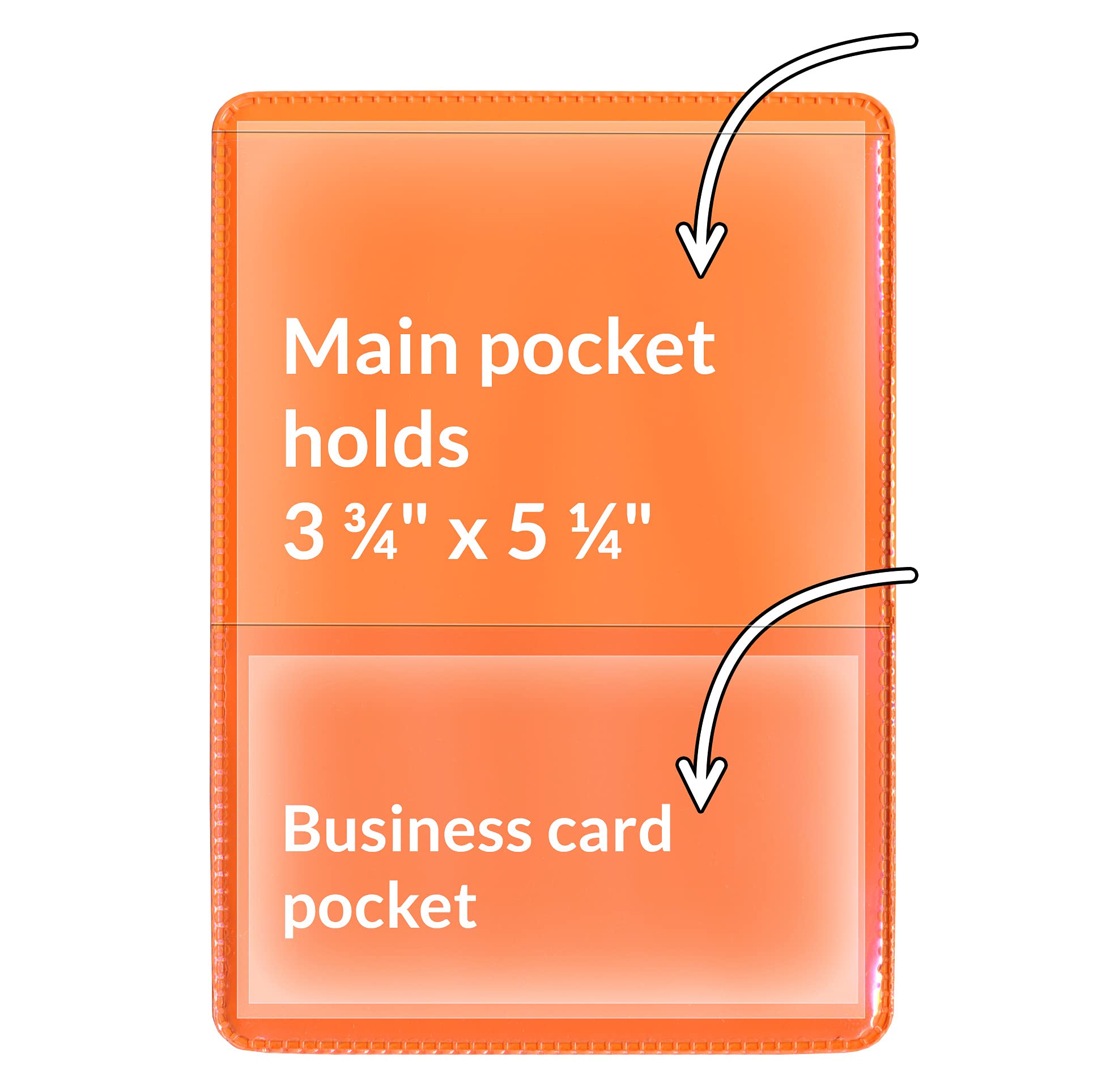 StoreSMART® - Orange-Back Auto Insurance & ID Card Holders - 20 Pack - RFS20-O20