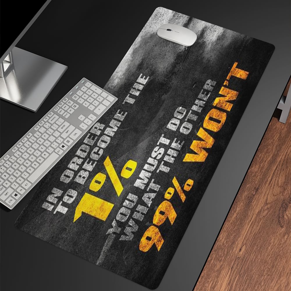 Reateforin Inspirational Quote Mouse Pad,Motivational Mousepad for Mens Guys Black Inspiring Stay